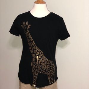 Girls Tee with Giraffe Design